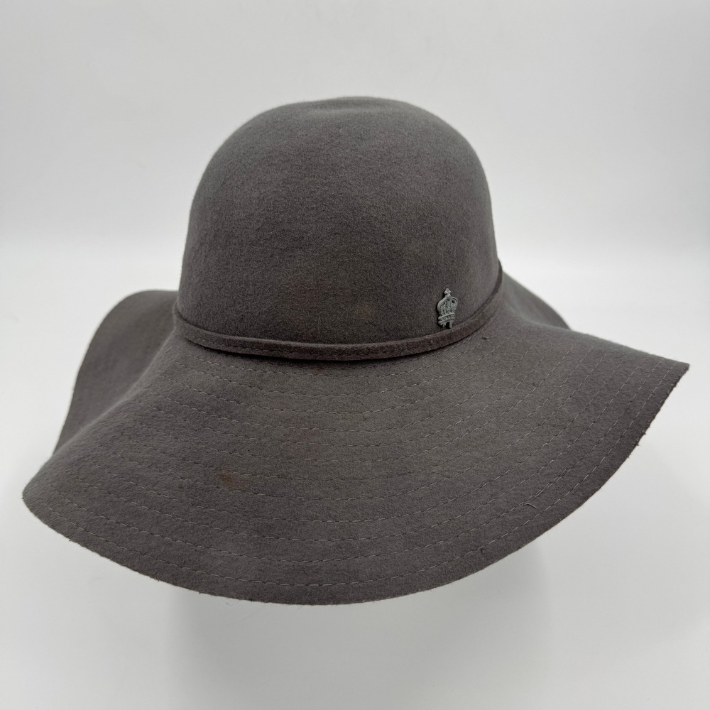 Christys Crown Collection Tony Merenda Grey Wool Felt Wide Brim Floppy Hat Pin